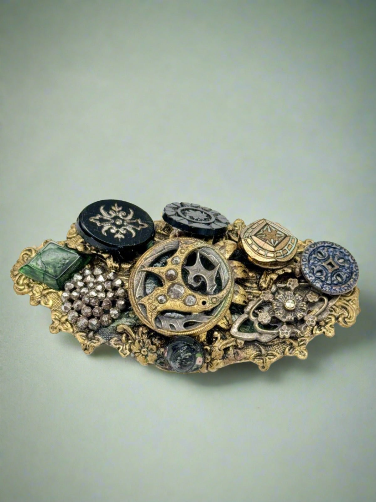 Vintage Large Steam Punk Brooch Victorian Style As Is‼️