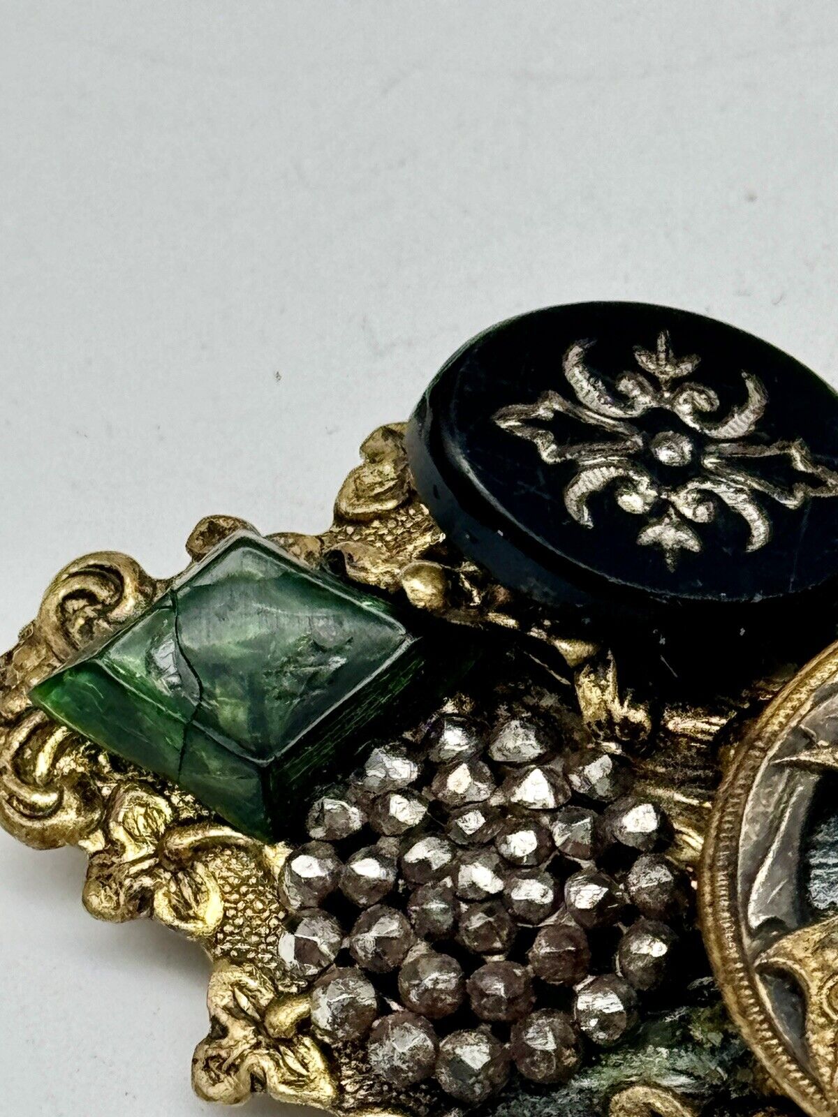 Vintage Large Steam Punk Brooch Victorian Style As Is‼️