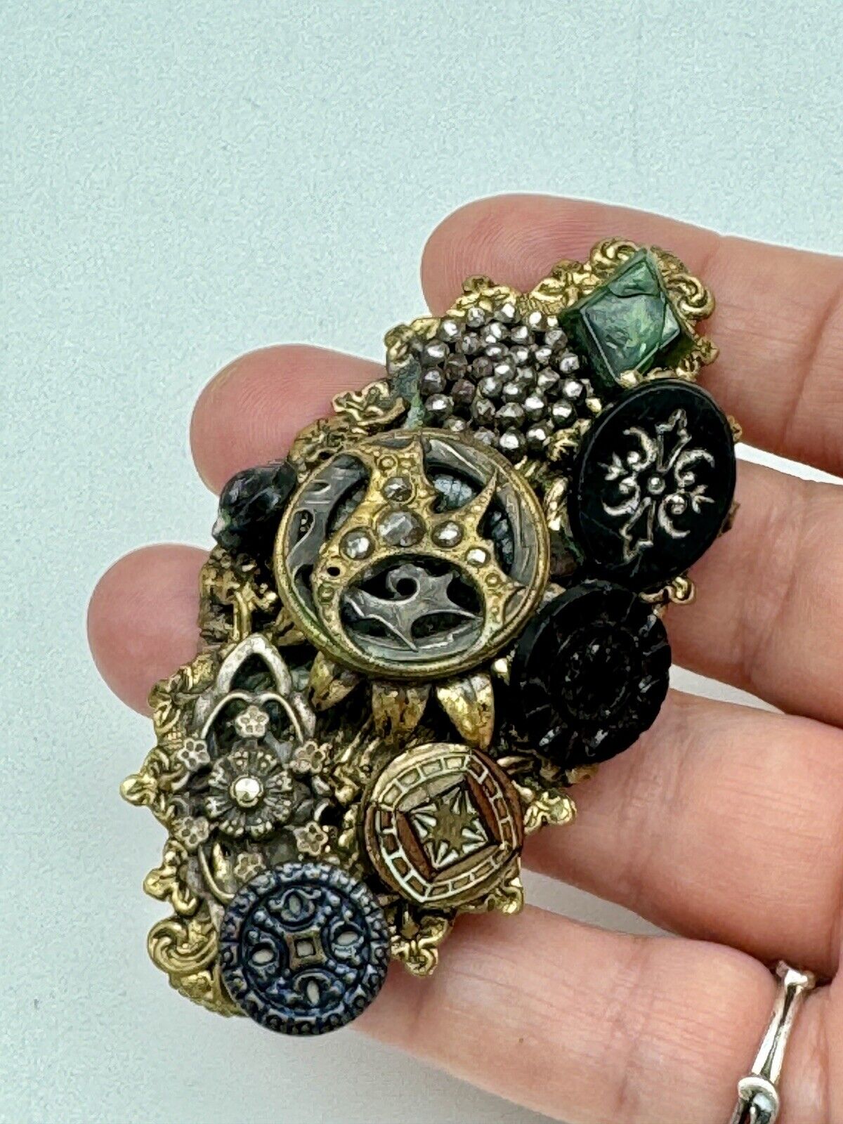 Vintage Large Steam Punk Brooch Victorian Style As Is‼️