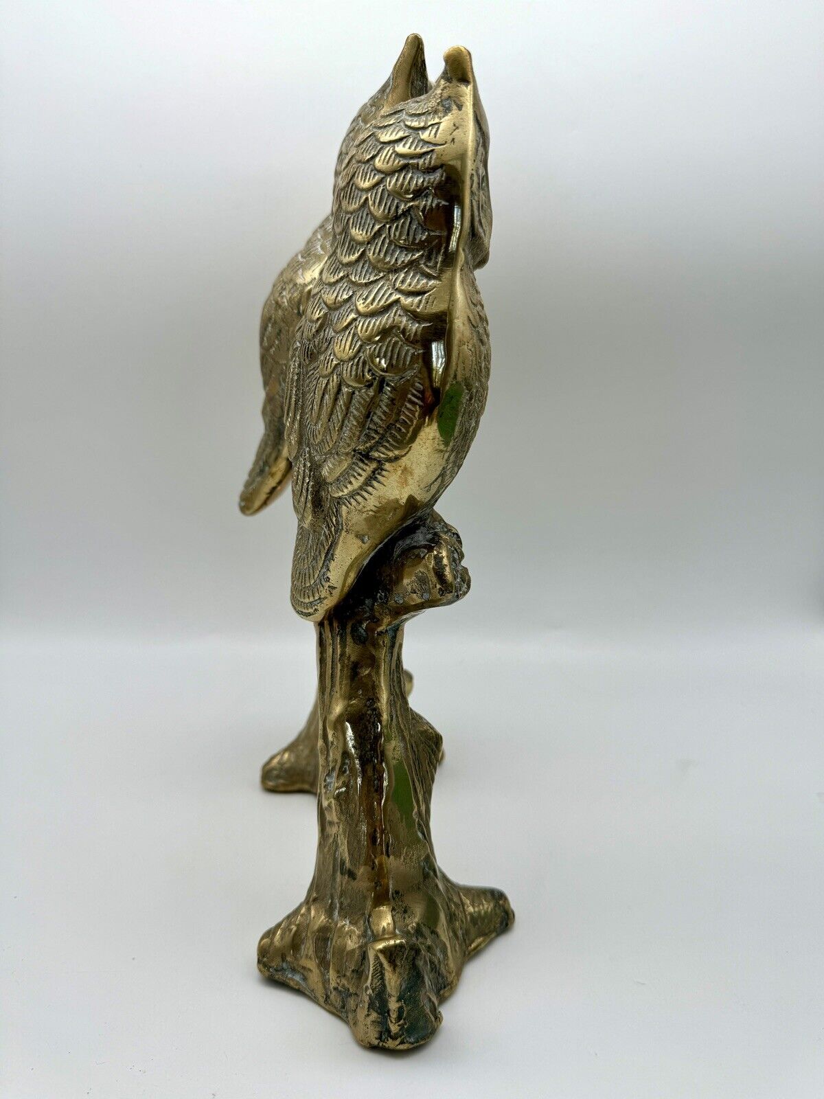 Vintage MCM SUBSTANTIAL Brass OWL Decor RARE