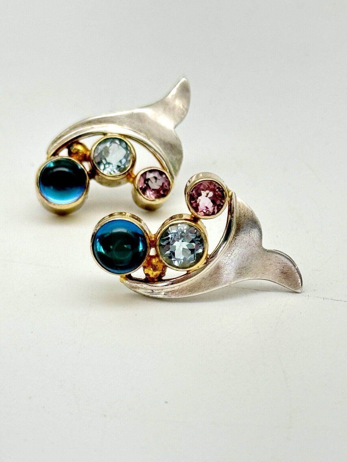 Pair Pre-Owned Michou 925 Sterling Silver Earrings “ENCHANTED GARDEN” Studs