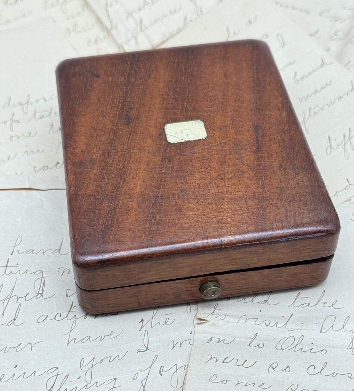 Antique GOLD FILLED Pocket Watch Elgin 1903 In Wood Case RUNS Inside Dedication