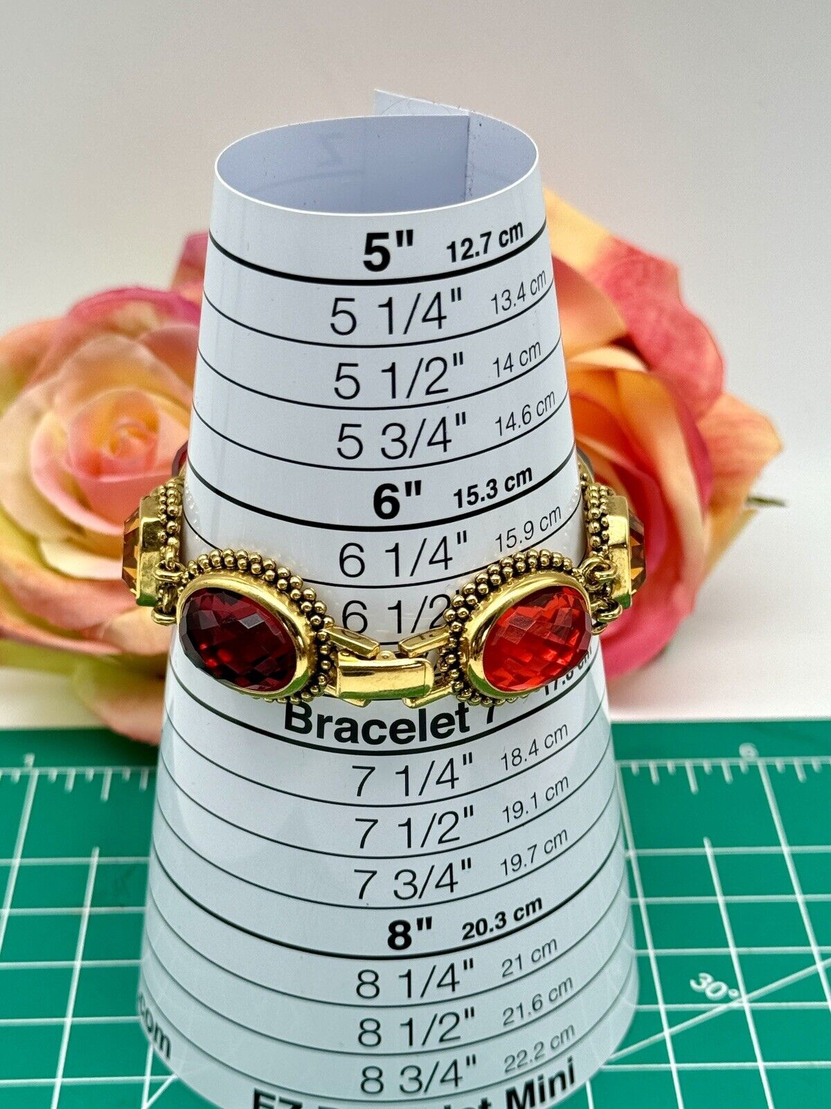 Joan Rivers Autumnal Panel Bracelet circa 6.5” ESTATE FIND