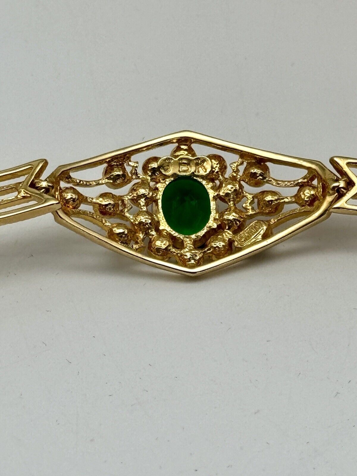 CAMROSE & KROSS Jacqueline Kennedy GREEN Rhinestone Bracelet Box Estate Find