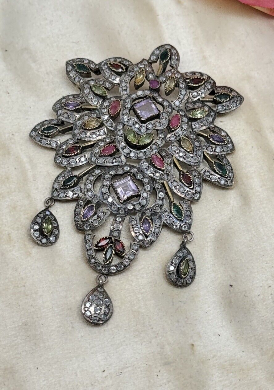 Large Pendant Antique Style With Dangler ARTISAN PIECE EXQUISITE RARE‼️