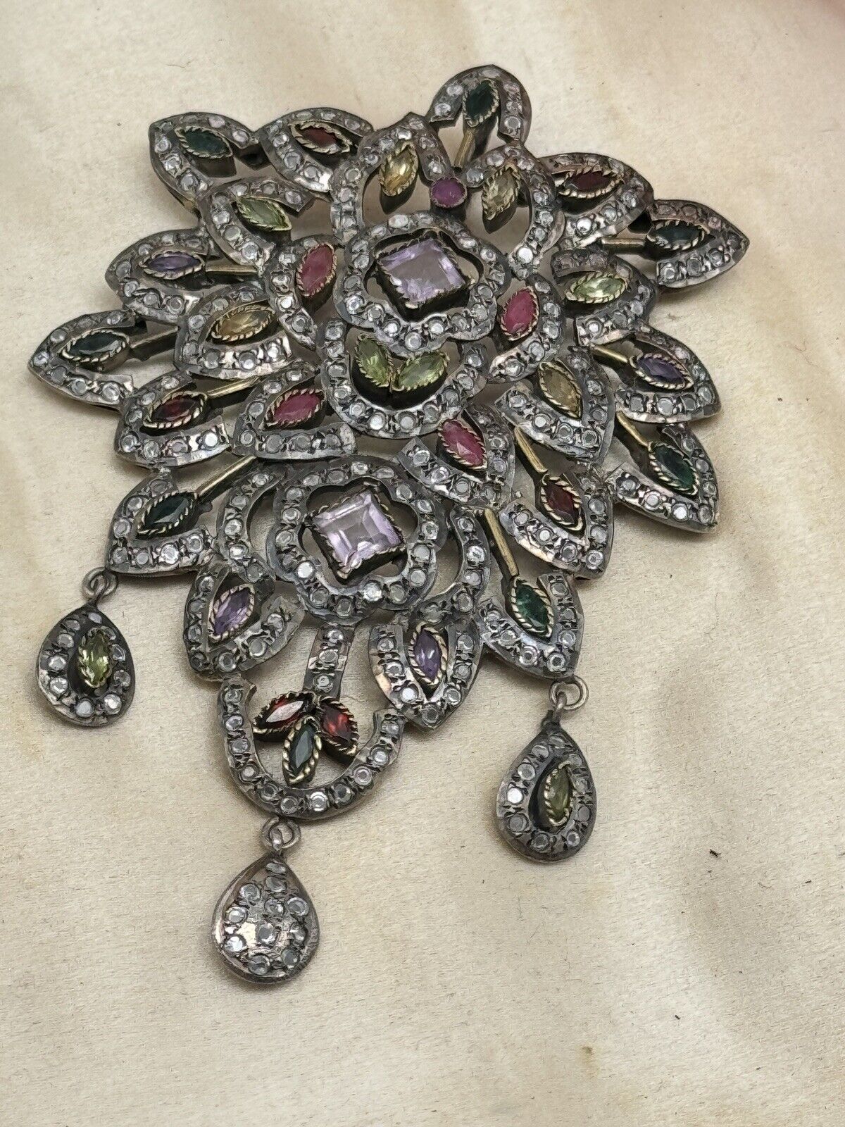 Large Pendant Antique Style With Dangler ARTISAN PIECE EXQUISITE RARE‼️