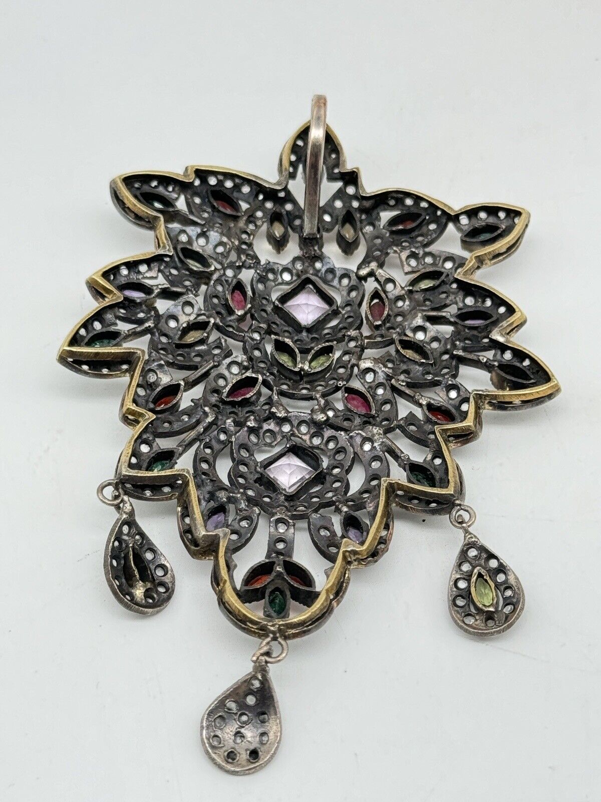 Large Pendant Antique Style With Dangler ARTISAN PIECE EXQUISITE RARE‼️