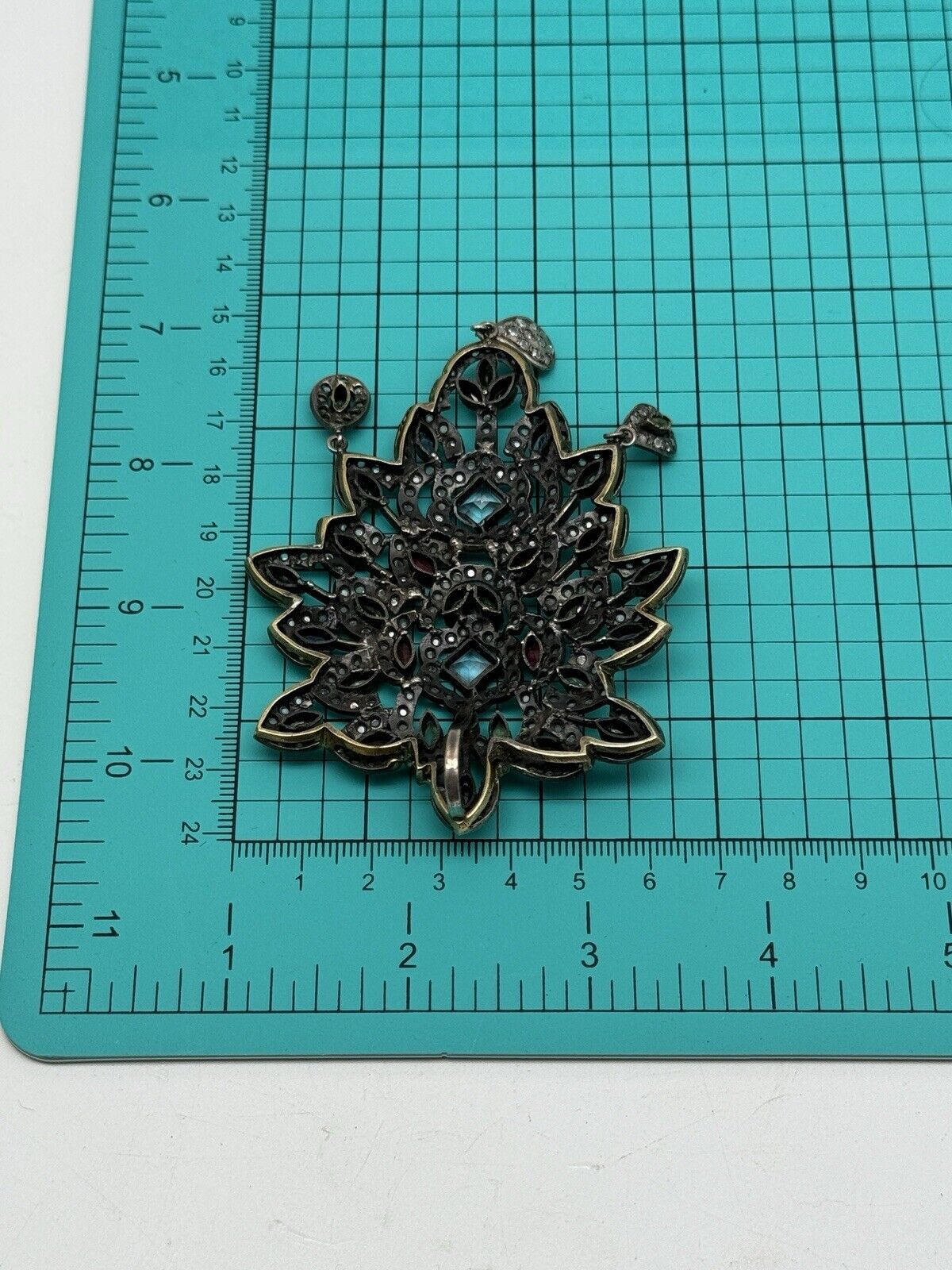Large Pendant Antique Style With Dangler ARTISAN PIECE EXQUISITE RARE‼️