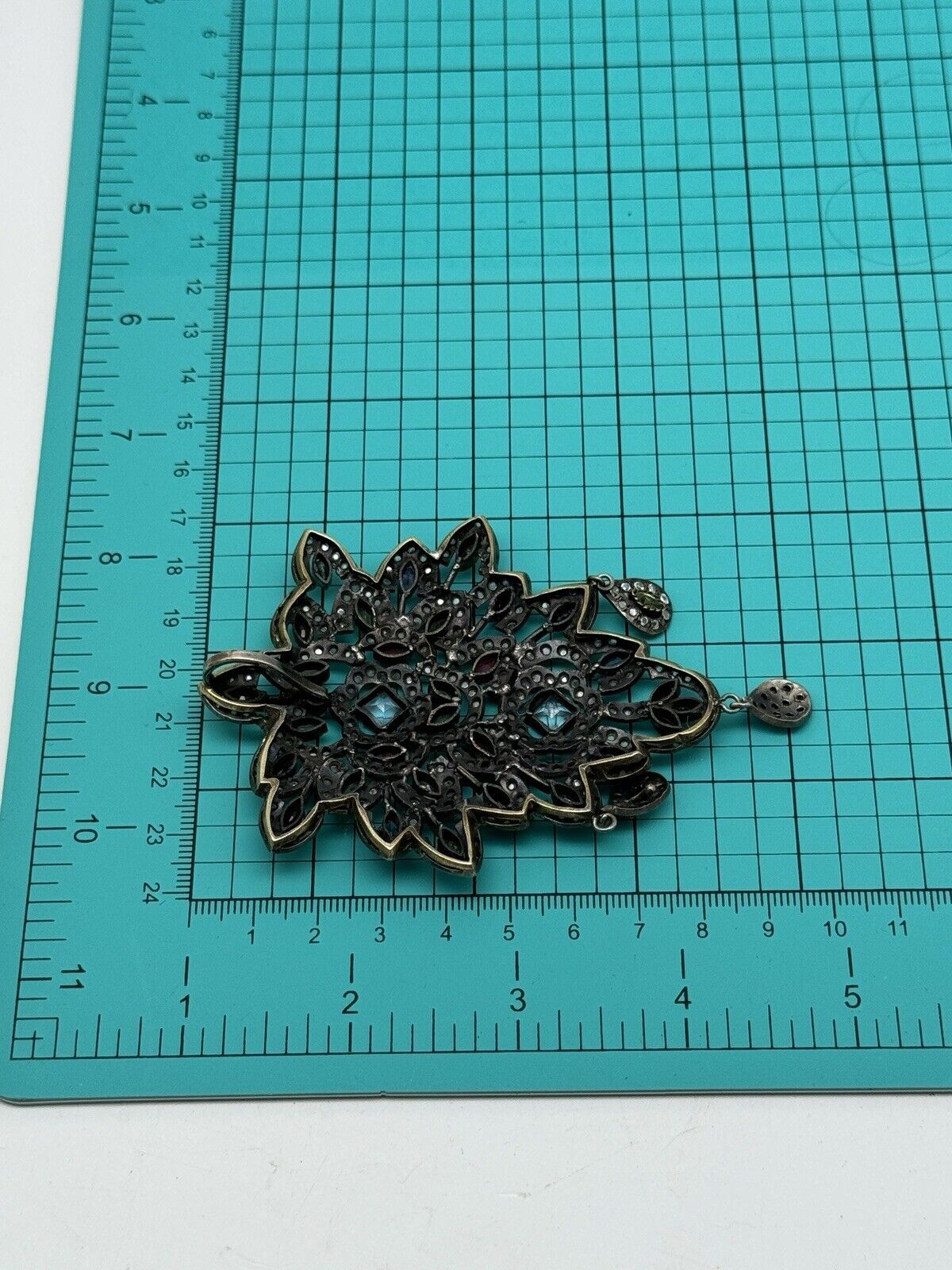 Large Pendant Antique Style With Dangler ARTISAN PIECE EXQUISITE RARE‼️