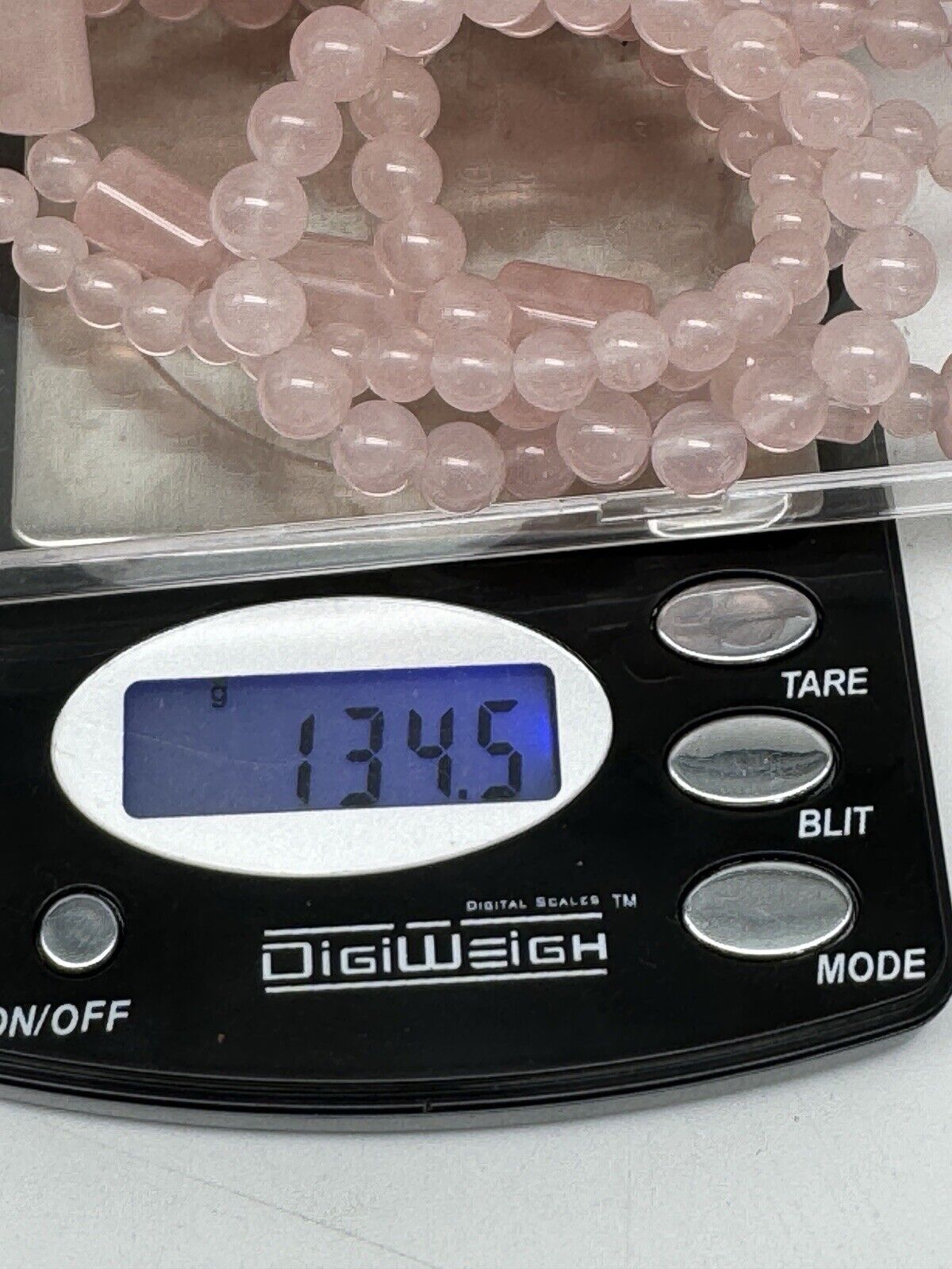 3 Strand Rose Quartz Necklace Sterling Clasp Circa Circa 20”