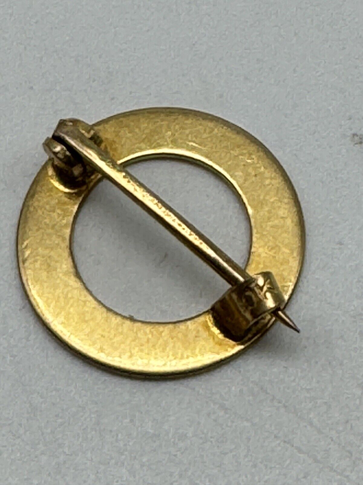 VINTAGE 10kt Gold Shirt Collar Pins Circle RARE
