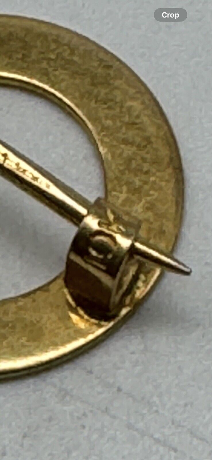 VINTAGE 10kt Gold Shirt Collar Pins Circle RARE