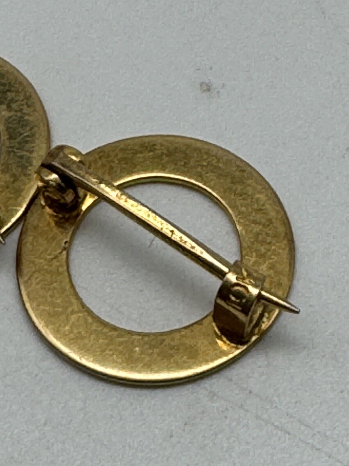 VINTAGE 10kt Gold Shirt Collar Pins Circle RARE