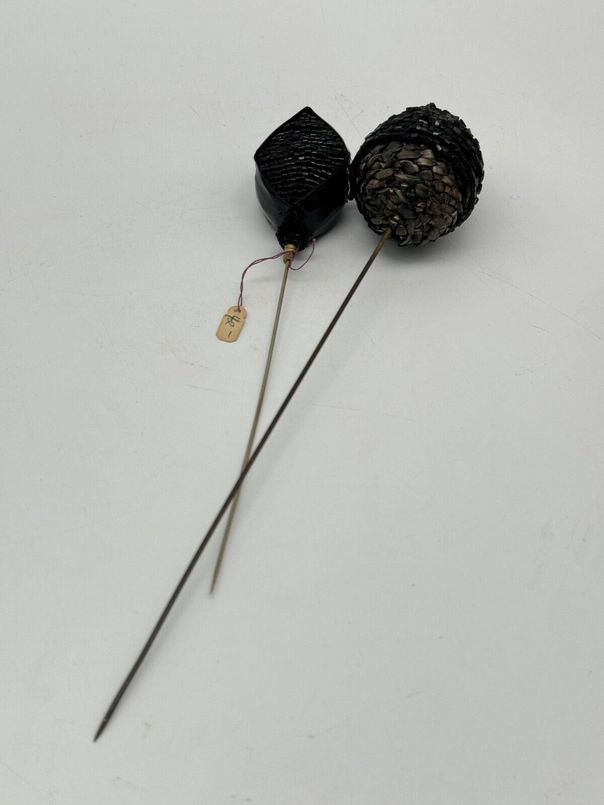 Pair Of 2 Black Vintage Hat Pins SOLD AS IS‼️