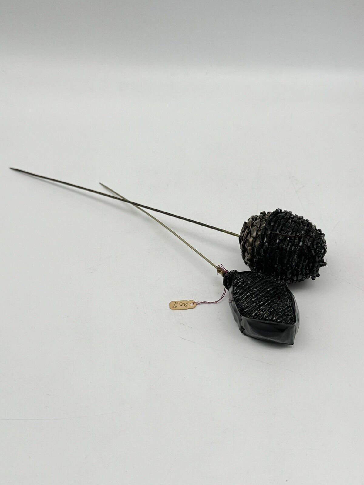 Pair Of 2 Black Vintage Hat Pins SOLD AS IS‼️