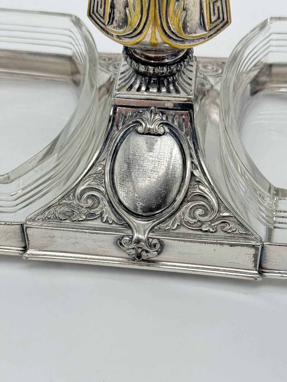 Art Deco WMF EPERGNE Center Piece EPERGNE Silver Plate Gondola Design RARE‼️
