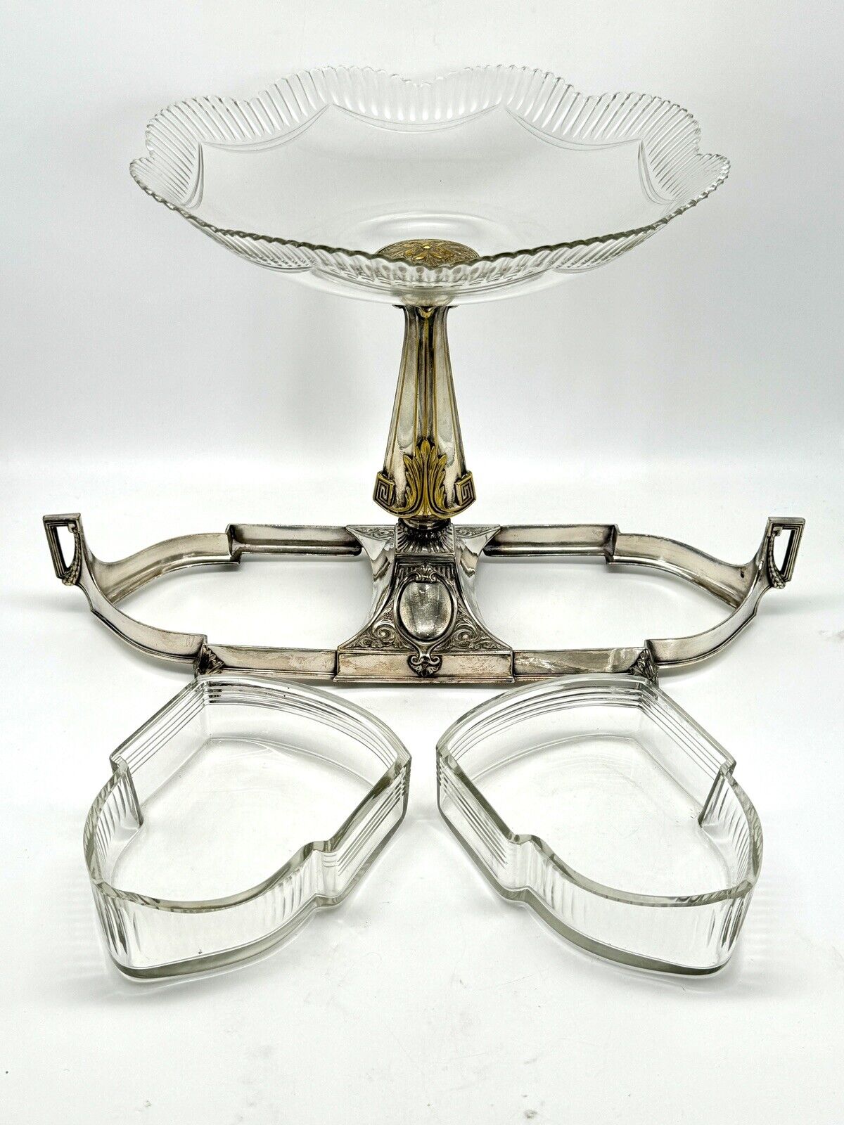 Art Deco WMF EPERGNE Center Piece EPERGNE Silver Plate Gondola Design RARE‼️