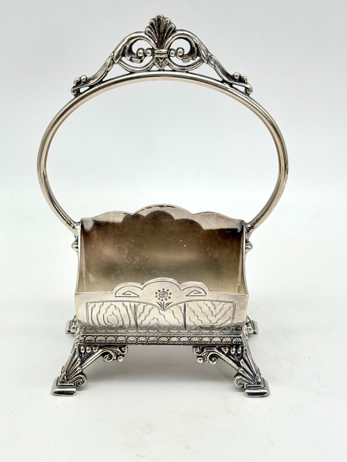 Antique Victorian Silver Plate Pipe Or Stand RARE SIMPSON HALL MILLER