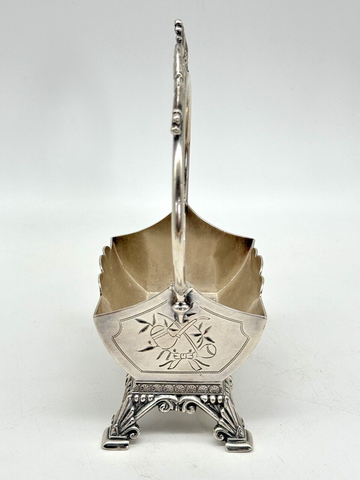 Antique Victorian Silver Plate Pipe Or Stand RARE SIMPSON HALL MILLER