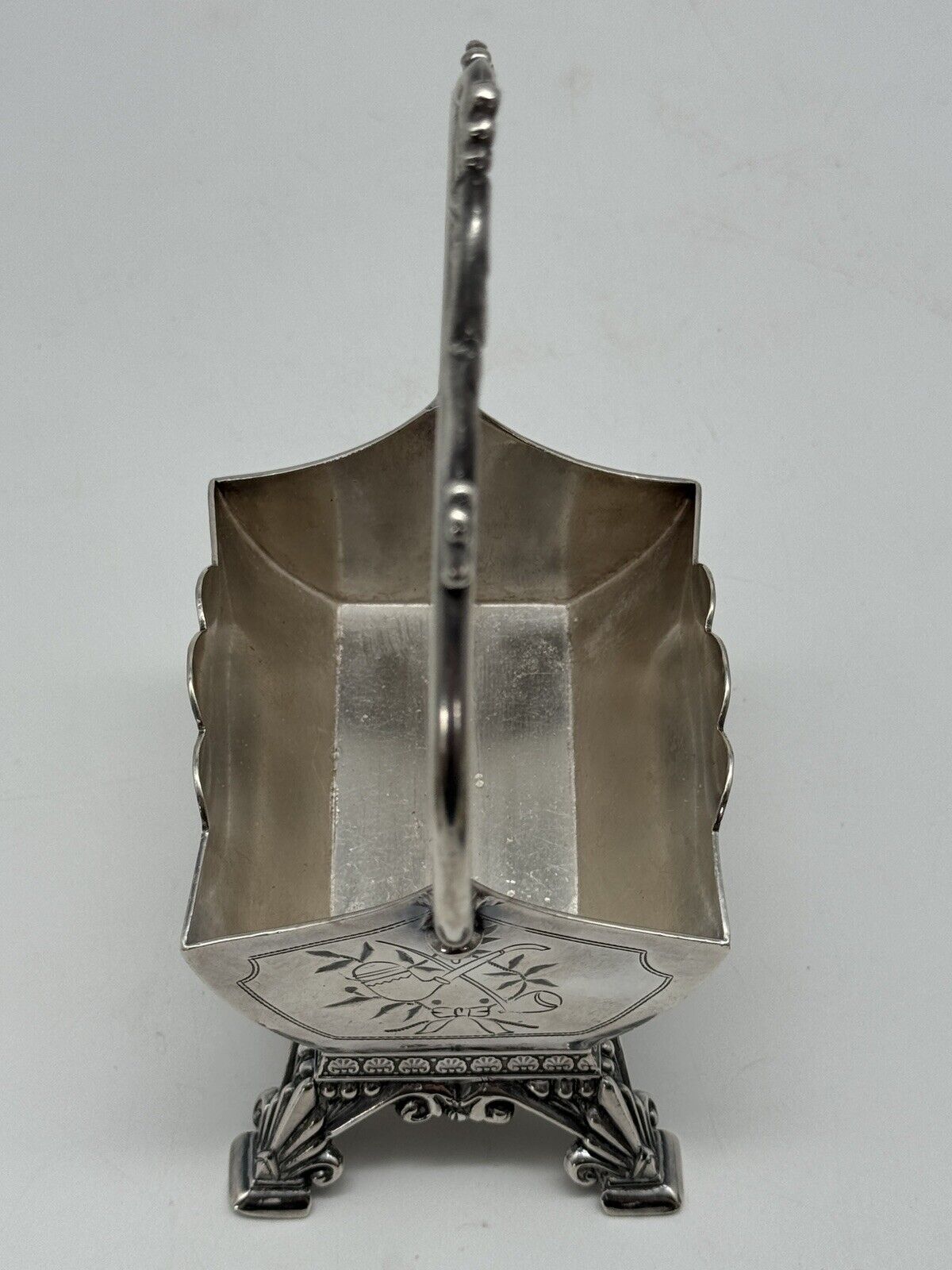 Antique Victorian Silver Plate Pipe Or Stand RARE SIMPSON HALL MILLER