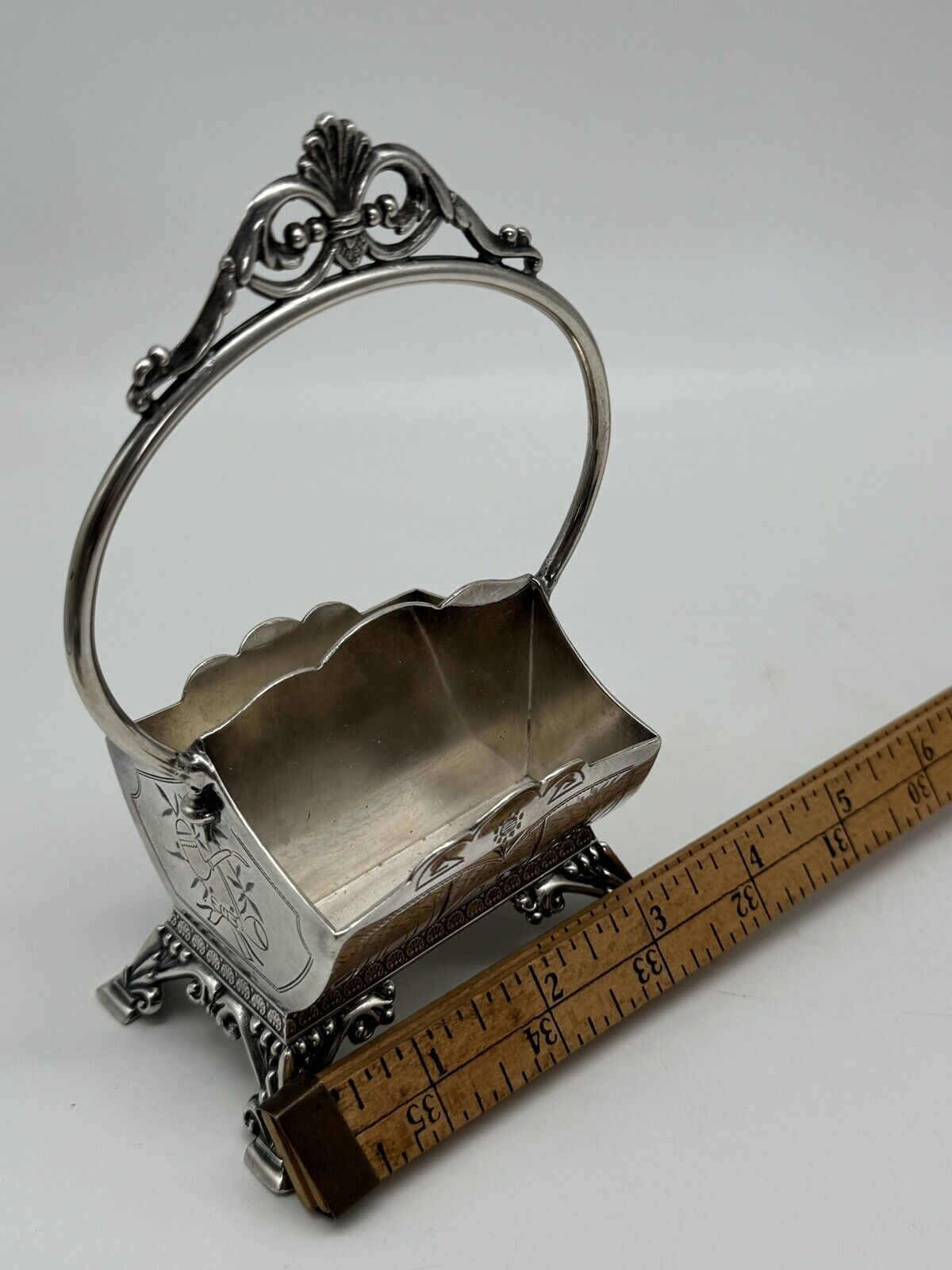 Antique Victorian Silver Plate Pipe Or Stand RARE SIMPSON HALL MILLER