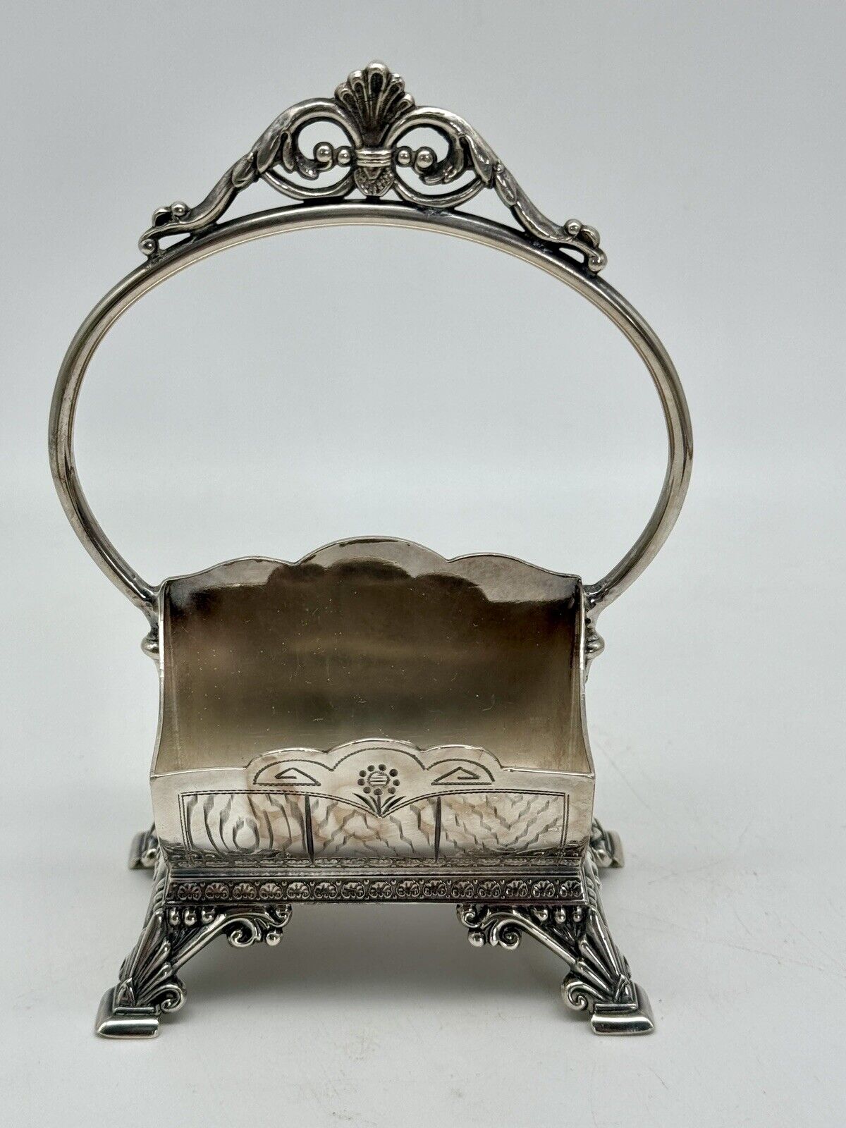 Antique Victorian Silver Plate Pipe Or Stand RARE SIMPSON HALL MILLER