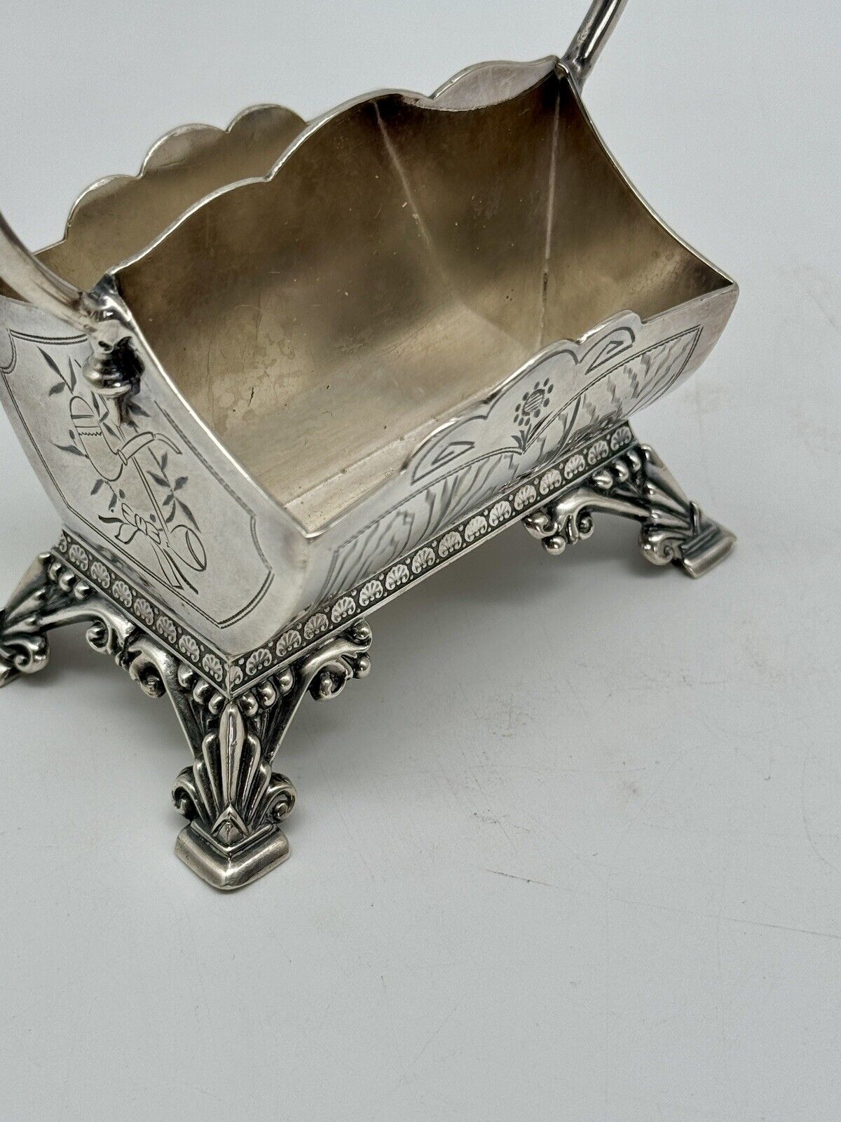 Antique Victorian Silver Plate Pipe Or Stand RARE SIMPSON HALL MILLER
