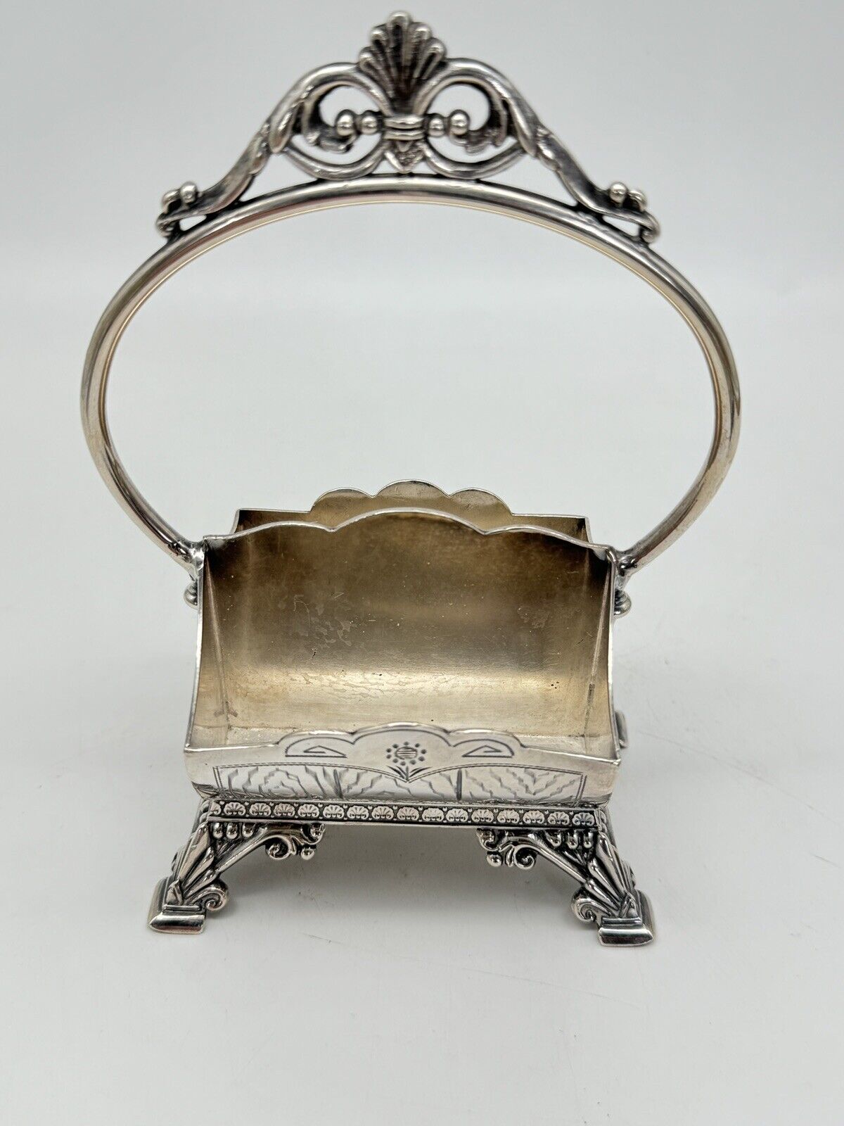 Antique Victorian Silver Plate Pipe Or Stand RARE SIMPSON HALL MILLER
