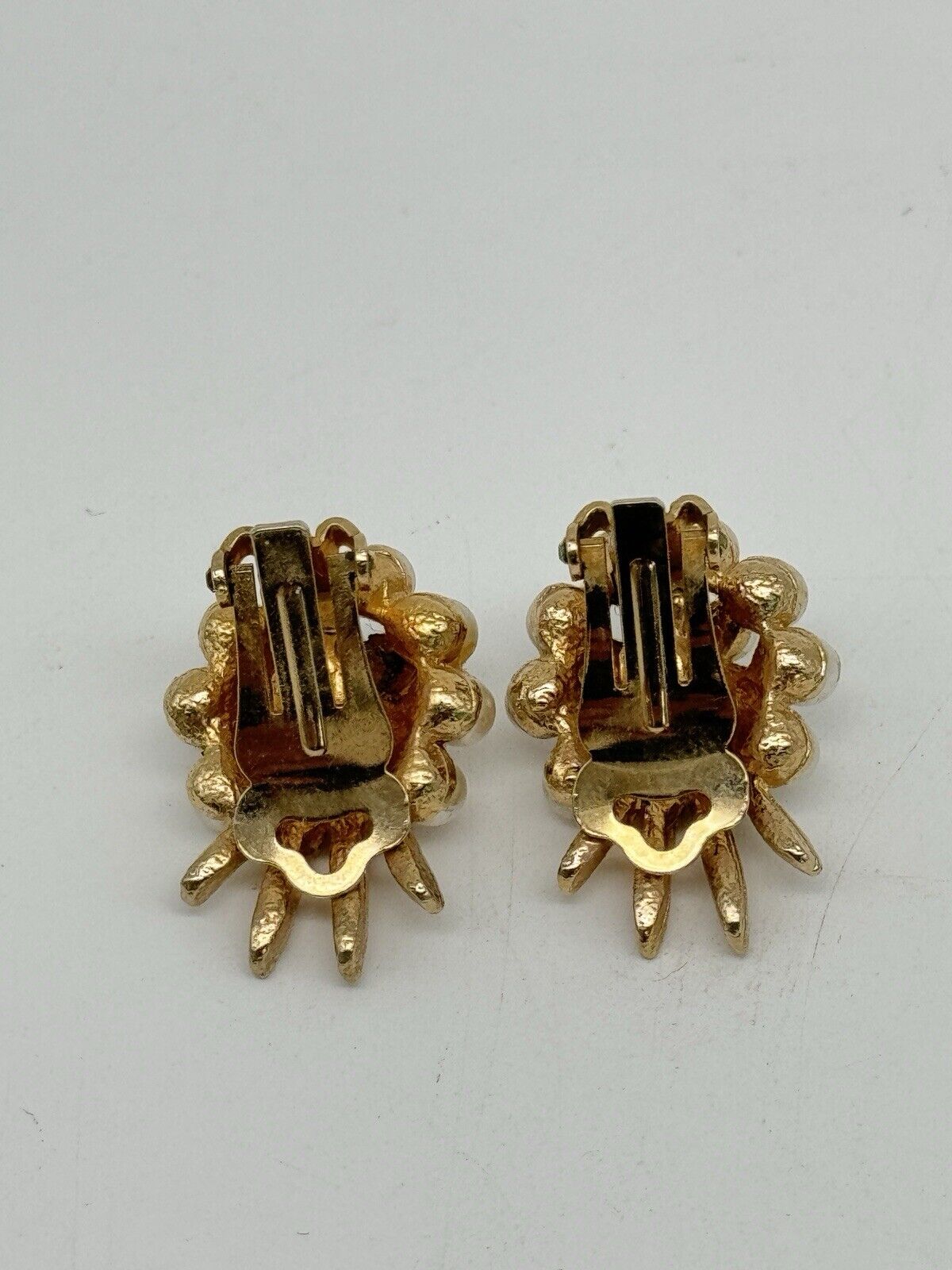 Vintage Faux Pearl Goldtone Clip-on Earrings ESTATE FIND