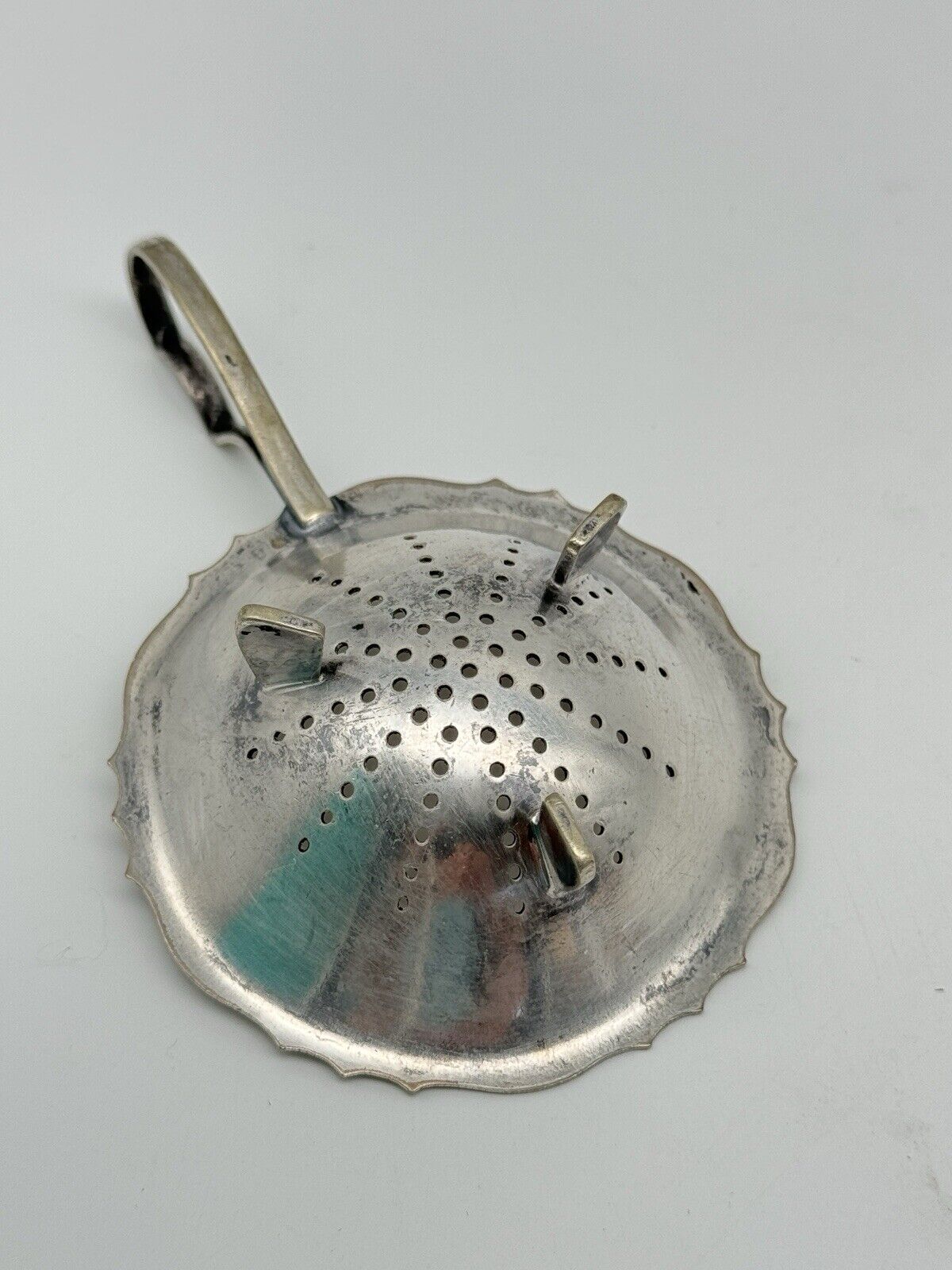 VINTAGE Silverplate Tea Strainer 3 Legged Handled