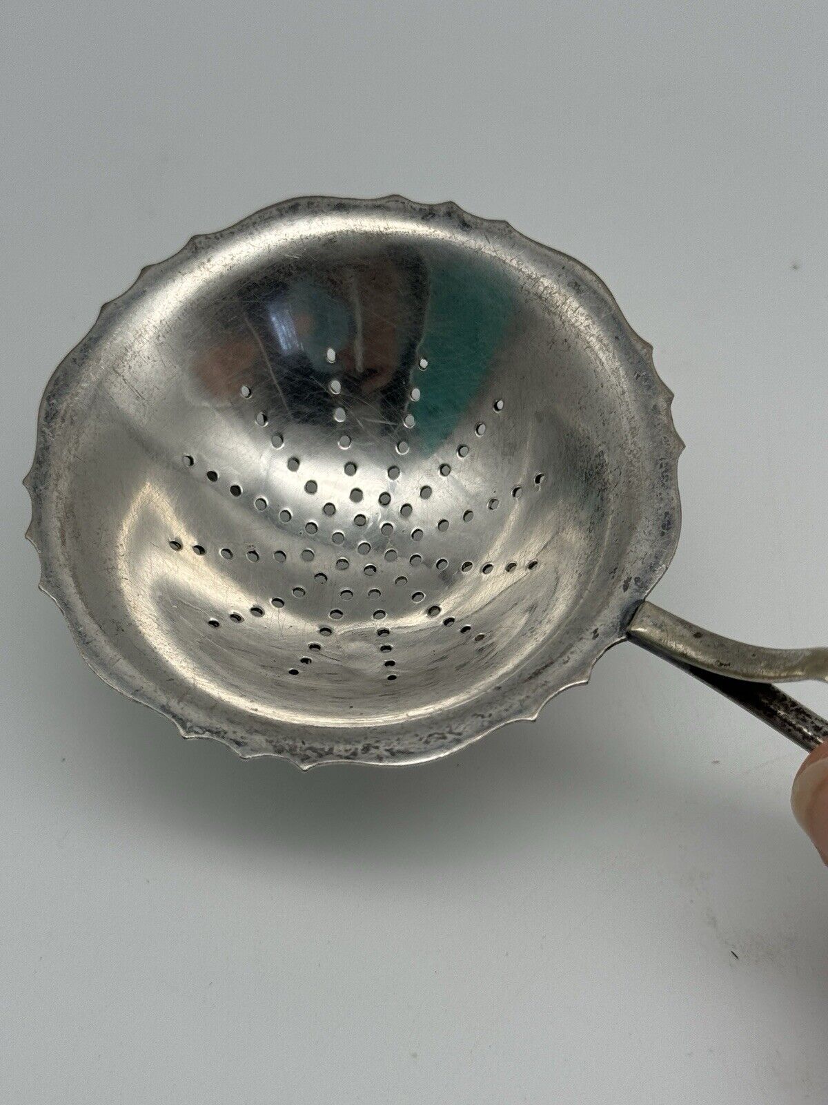 VINTAGE Silverplate Tea Strainer 3 Legged Handled
