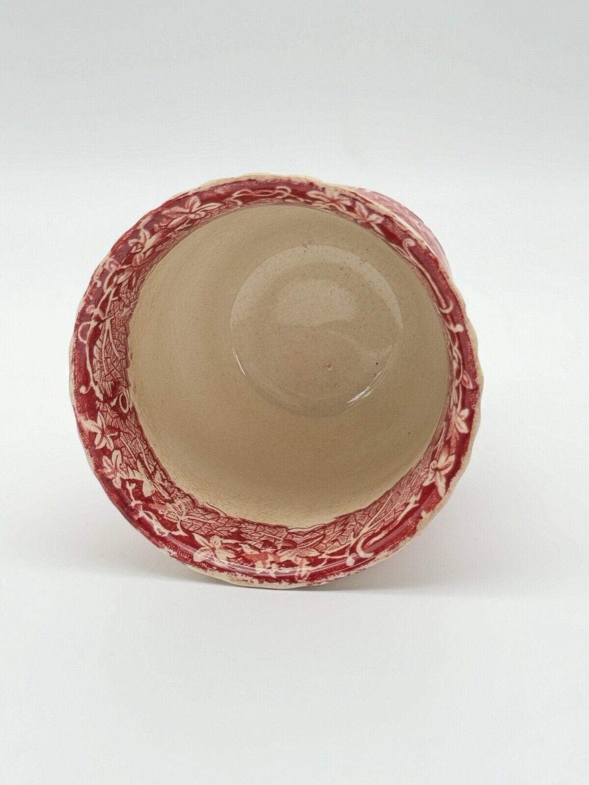 ANTIQUE MASON’S VISTA RED TRANSFERWARE DOUBLE EGG CUP 4”