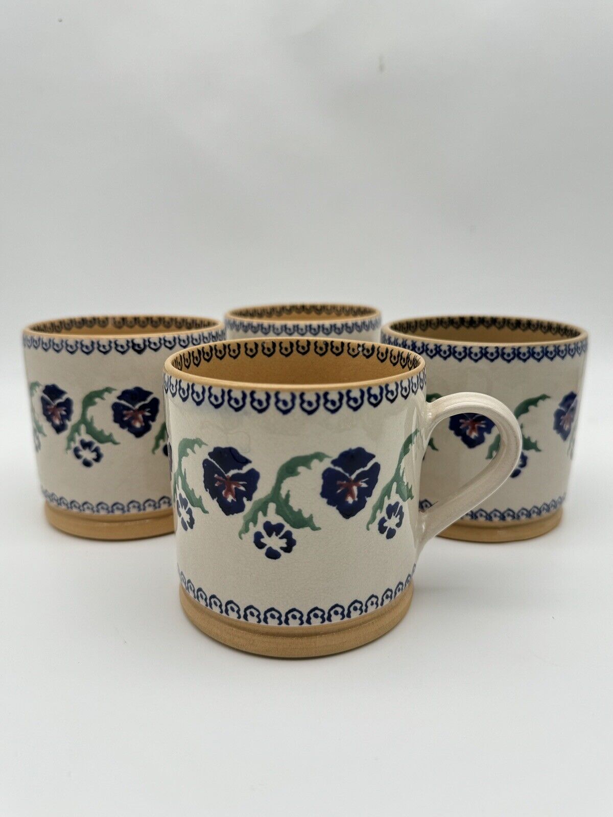 Nicholas Mosse Pansy Pottery Mug Set of 4
