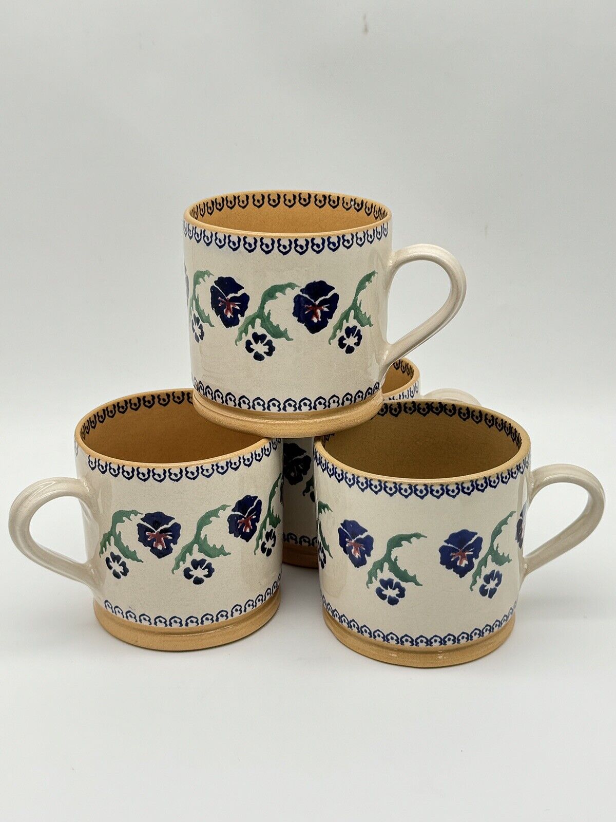 Nicholas Mosse Pansy Pottery Mug Set of 4