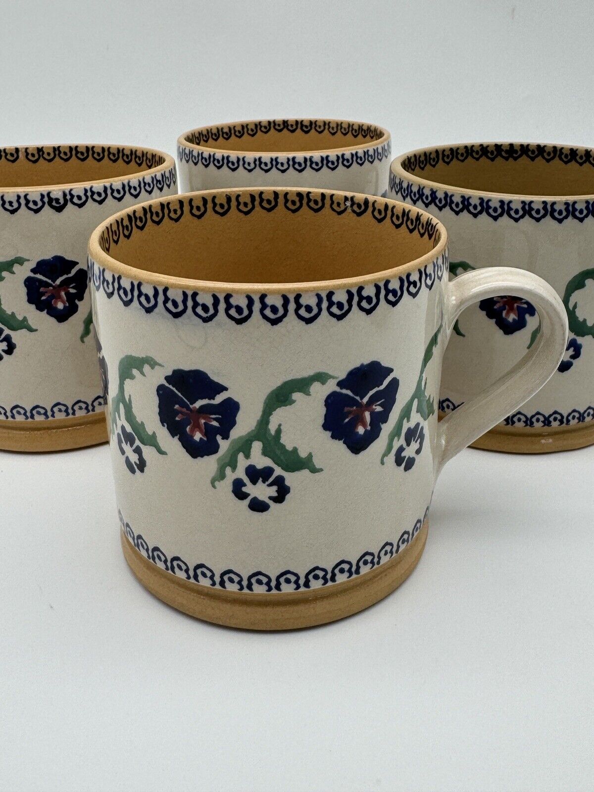 Nicholas Mosse Pansy Pottery Mug Set of 4