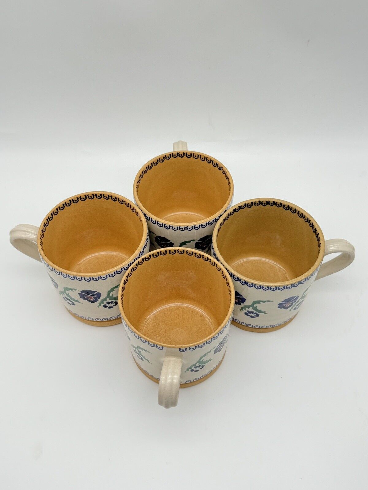 Nicholas Mosse Pansy Pottery Mug Set of 4