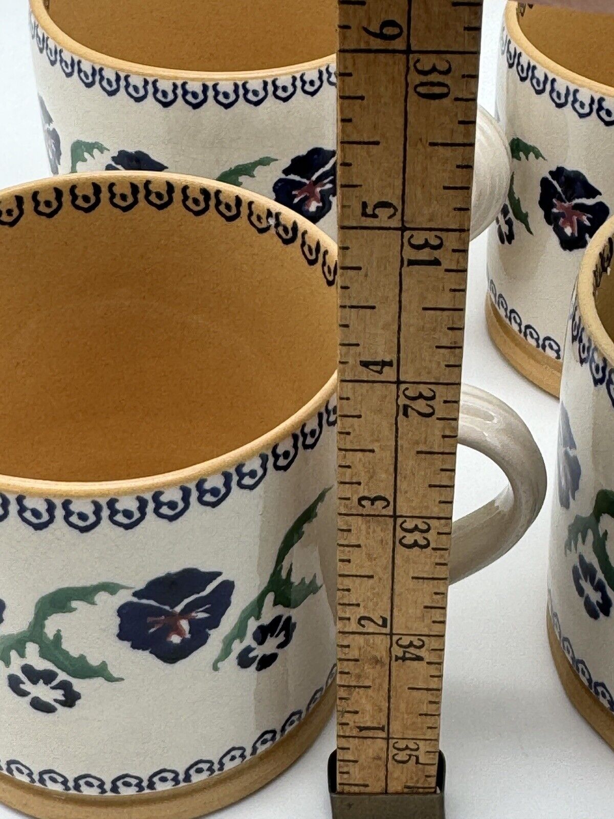 Nicholas Mosse Pansy Pottery Mug Set of 4