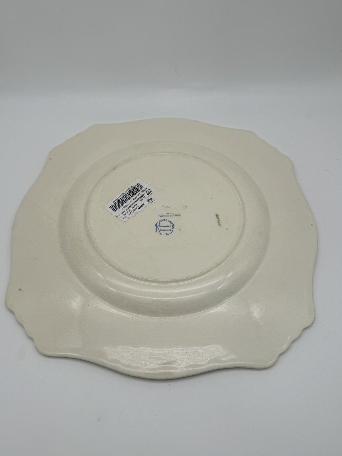 Royal Winton Grimwades China Summertime CHINTZ Wedgwood Border Large Plate 12"