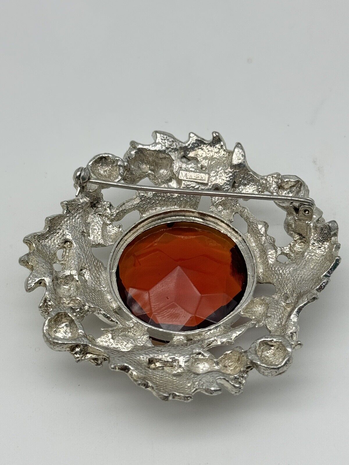 Vintage Scottish Thistle LARGE Sash Brooch Signed MIRACLE