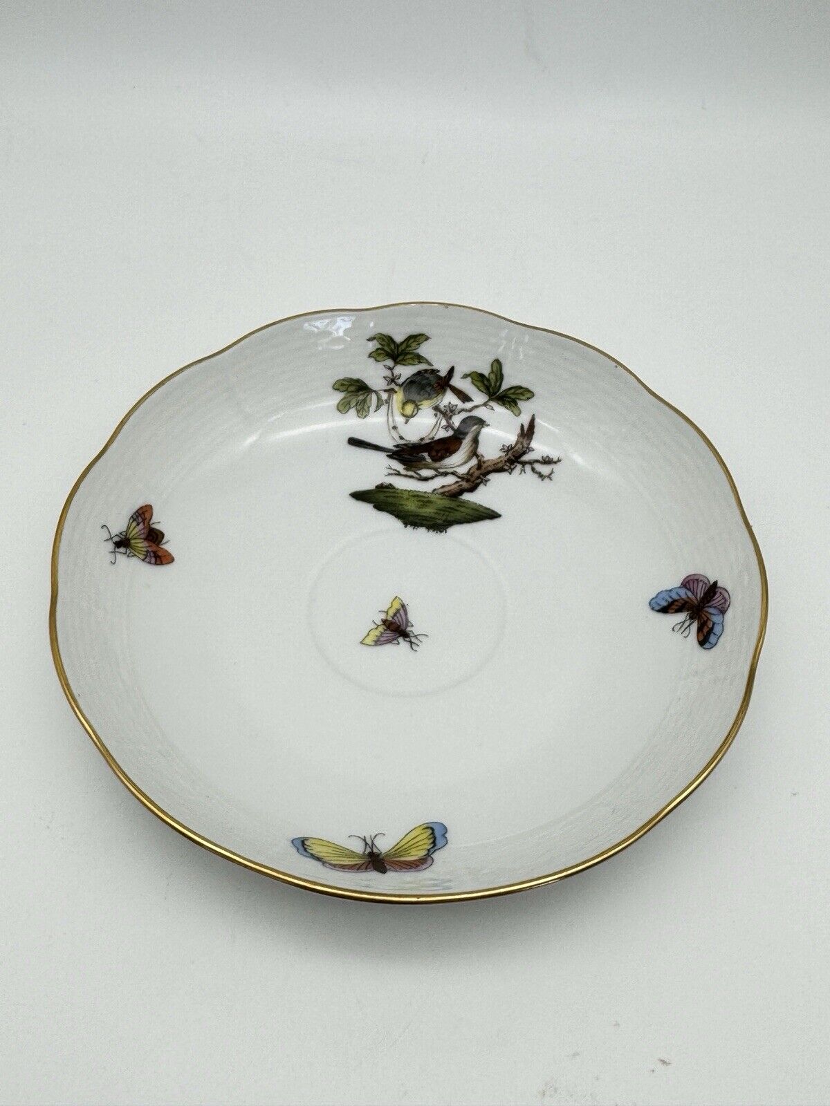 Herend Rothschild Bird 5.5” Saucer Estate Find