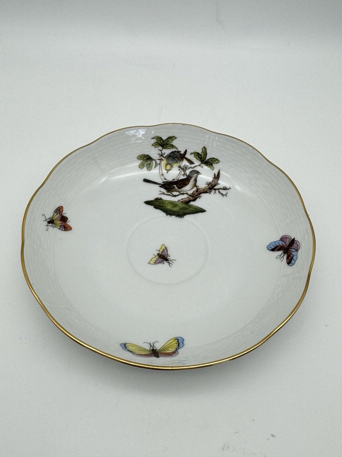 Herend Rothschild Bird 5.5” Saucer Estate Find