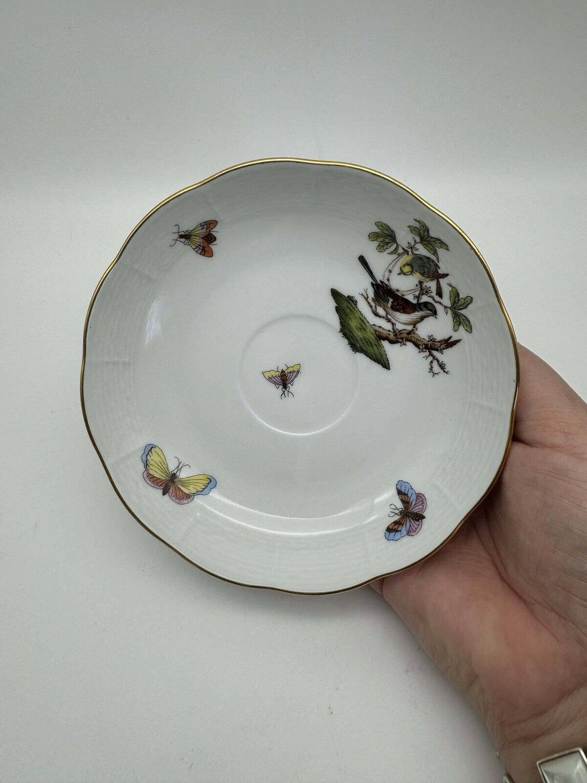 Herend Rothschild Bird 5.5” Saucer Estate Find