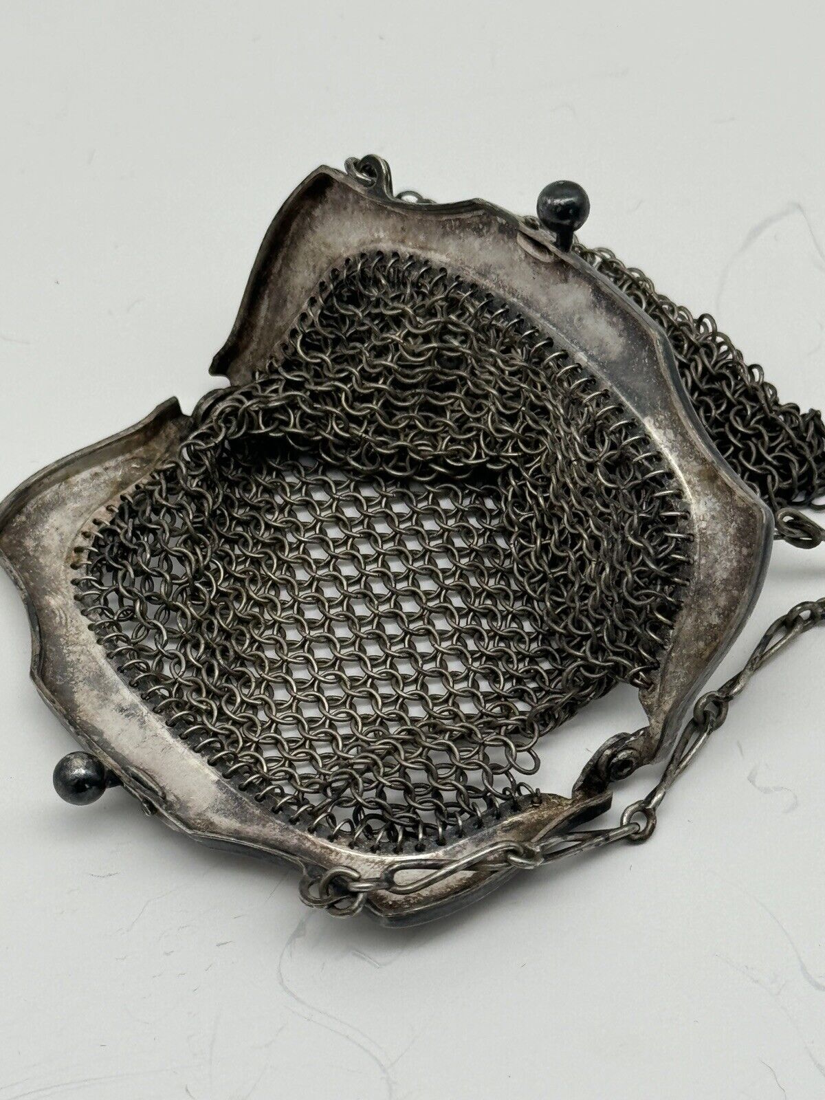 Antique Victorian Chainmail Chatelaine Purse ESTATE FIND