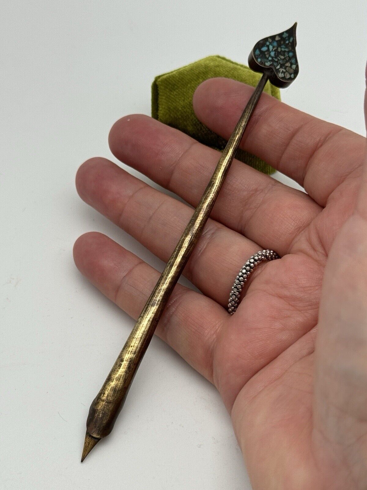 Vintage Metal Dip Ink Pen Heart Design Artisan Made Ornamental Only‼️