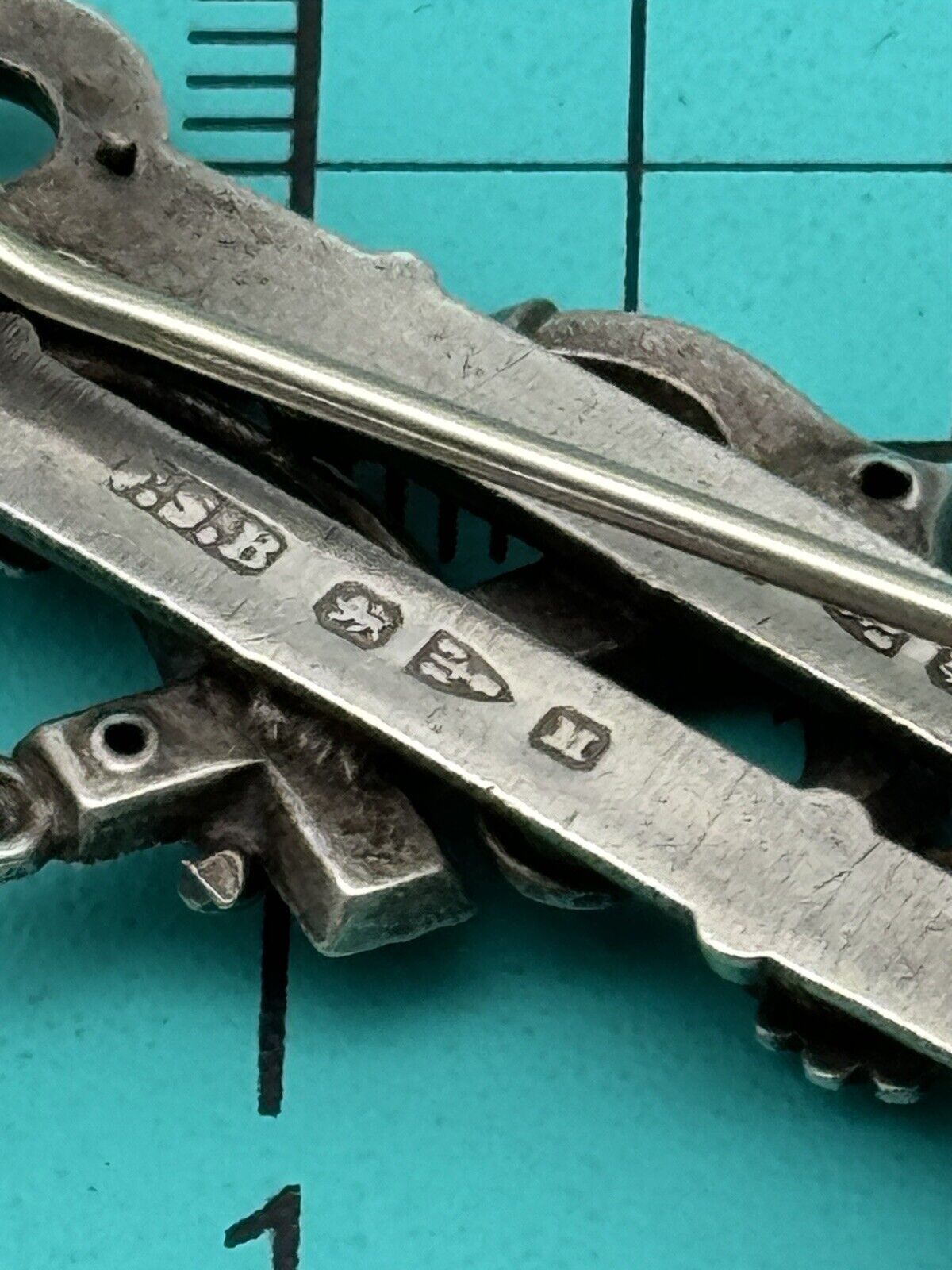 Antique VICTORIAN Sterling Silver Anchor Brooch Symbol Of Hope