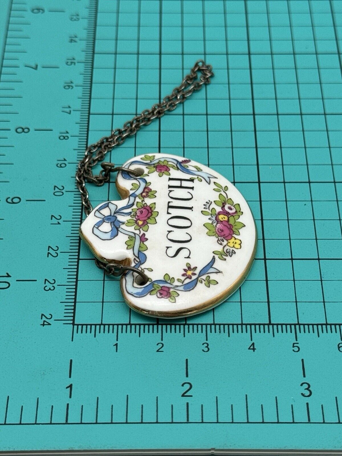 Vintage SCOTCH Crown Staffordshire Decanter Label TAG Fine Bone China