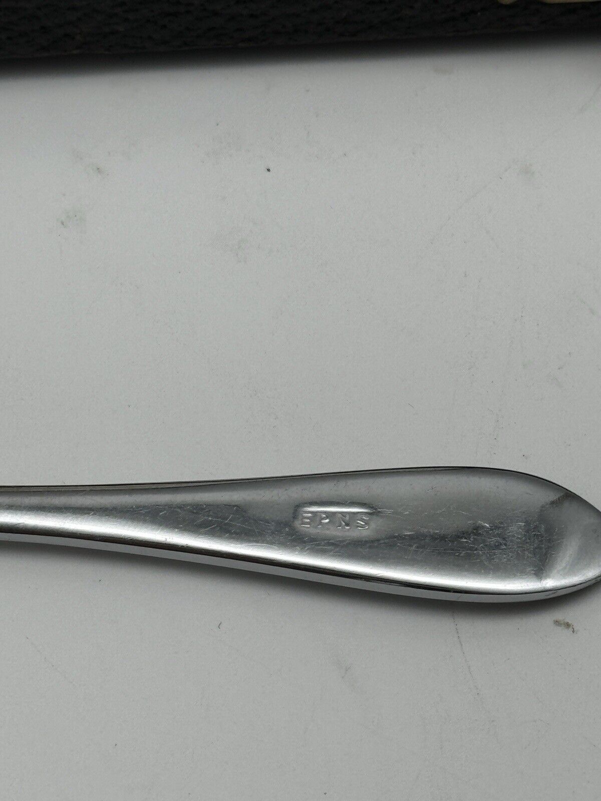 Vintage HORS D’OEUVRES SILVER PLATED NICKEL FORK SET BOXED PARTY SERVING UTENSILS