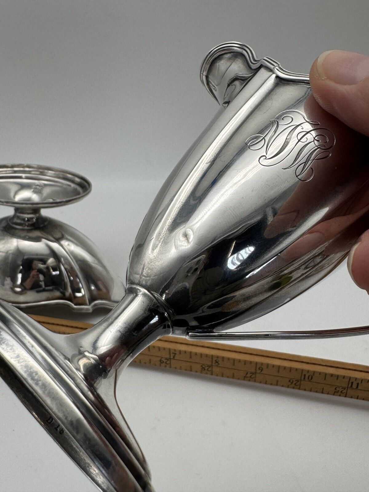 Gorham PLYMOUTH Sterling Silver Creamer & Sugar Monogrammed Small Dents‼️