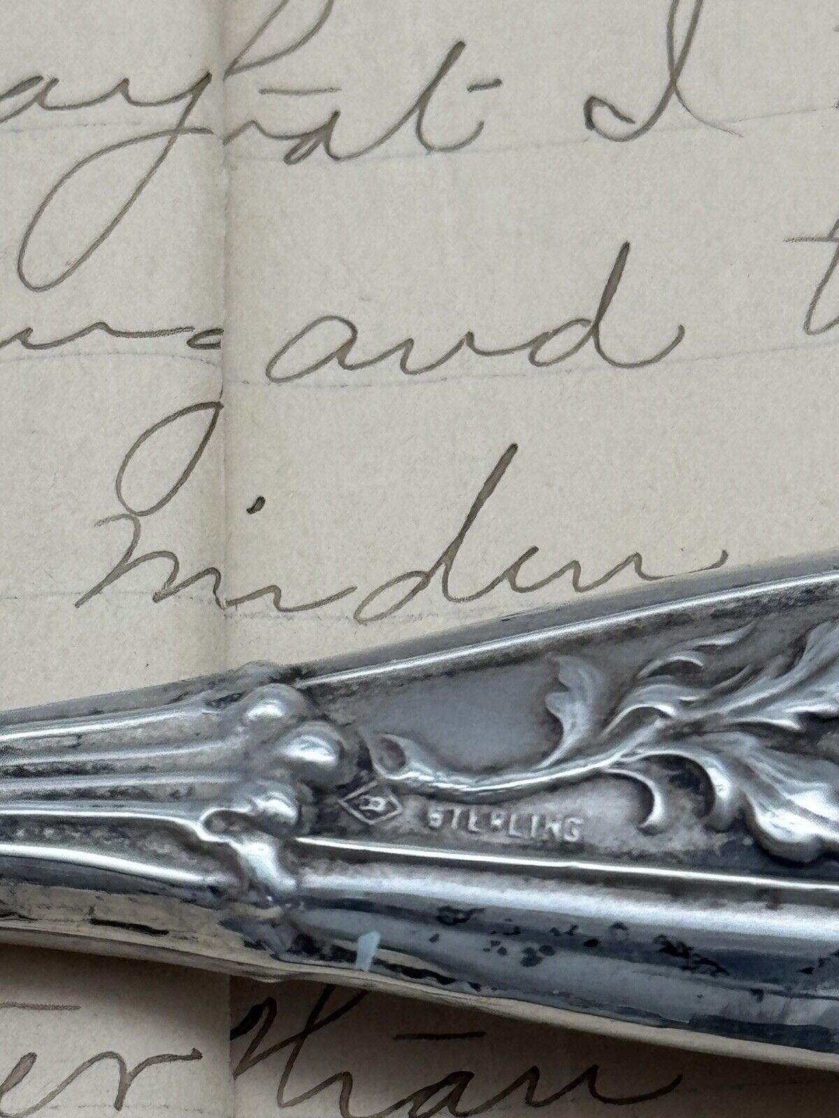 Antique Sterling Silver Wax Seal Pansy Pattern REPOUSSE 3 Letters