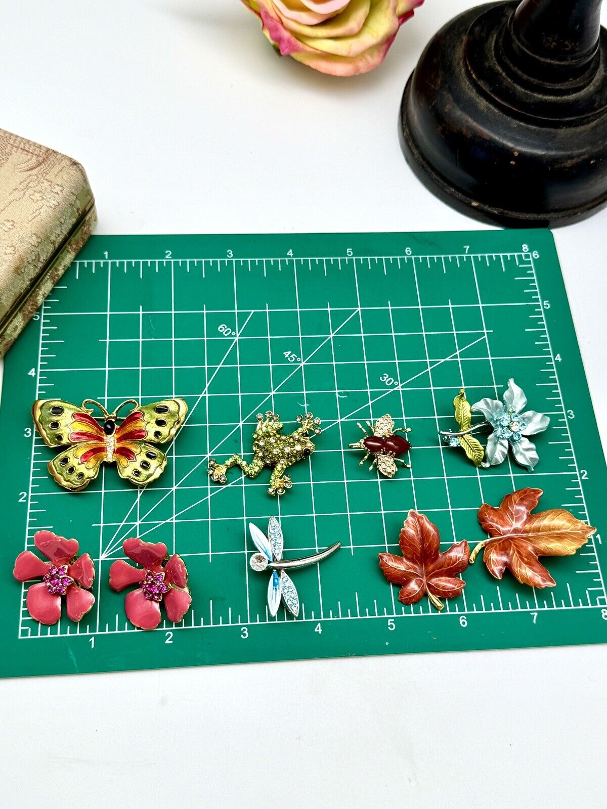Vintage Jewelry Lot With Case THE GARDEN COLLECTION 9 Pieces‼️